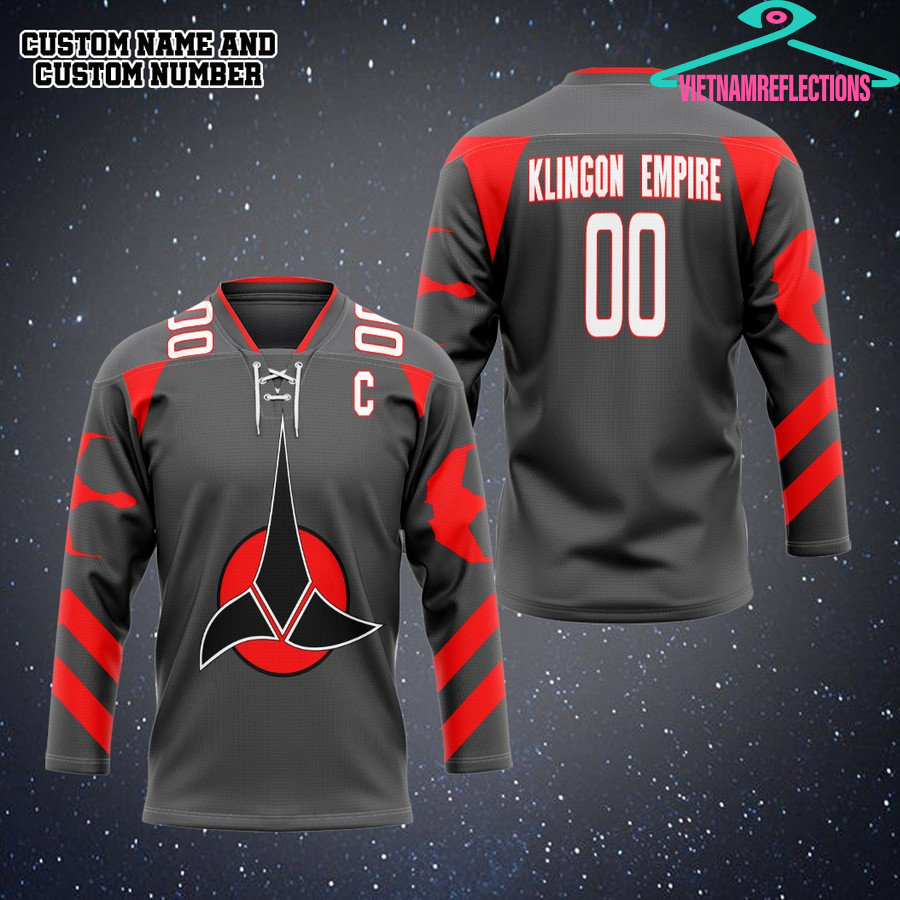 Star Trek Klingon Empire personalized custom hockey jersey
