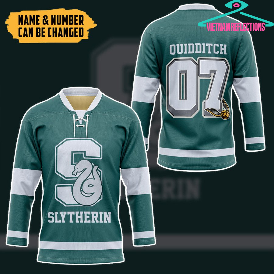 Harry Potter Slytherin House personalized custom hockey jersey