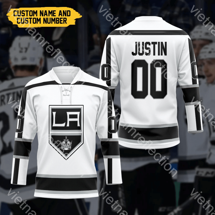 Los Angeles Kings NHL white personalized custom hockey jersey