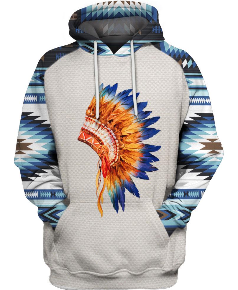 HOT Native Headdress All Over Printed 3D Hoodie