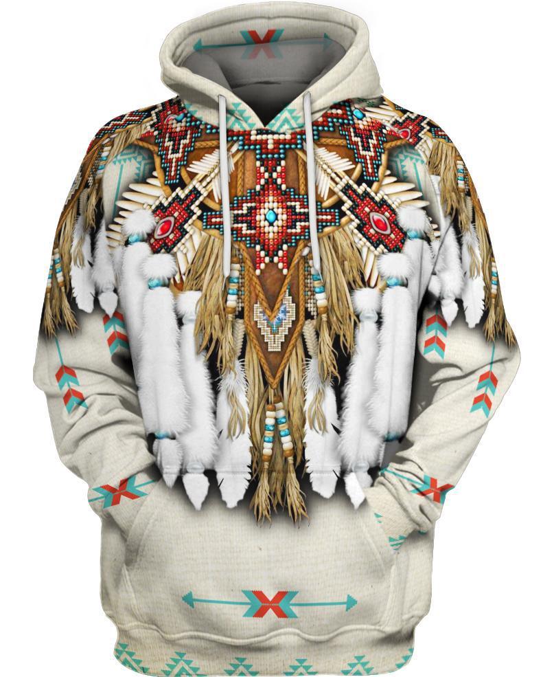 HOT Native Feather Patterns All Over Printed 3D Hoodie