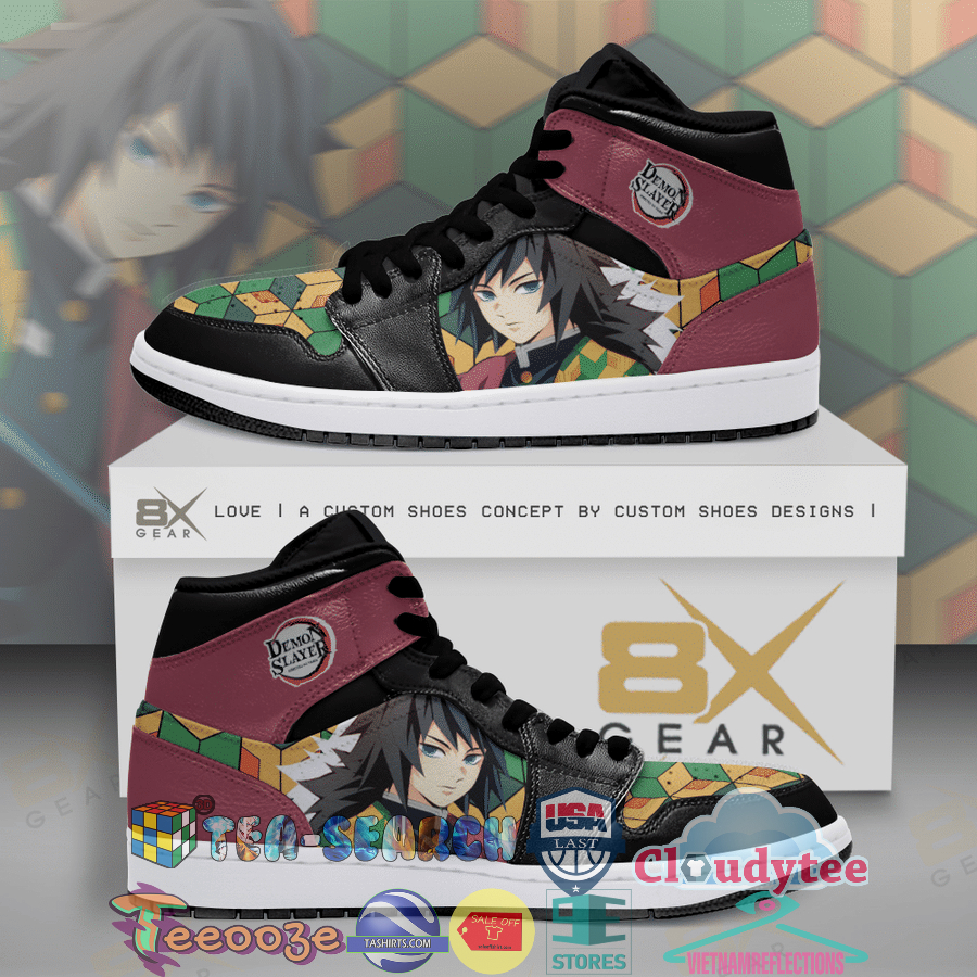 Giyu Tomioka Water Hashira Demon Slayer Air Jordan High Top Sneaker Shoes