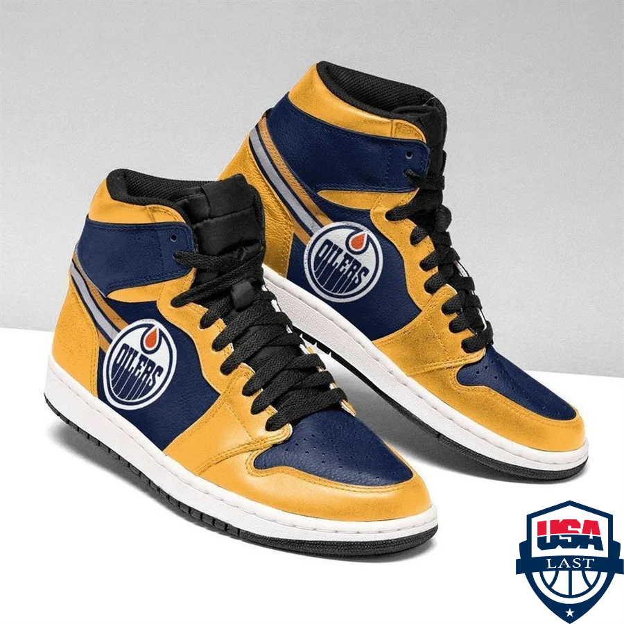 Edmonton Oilers NHL ver 2 Air Jordan High Top Sneaker Shoes