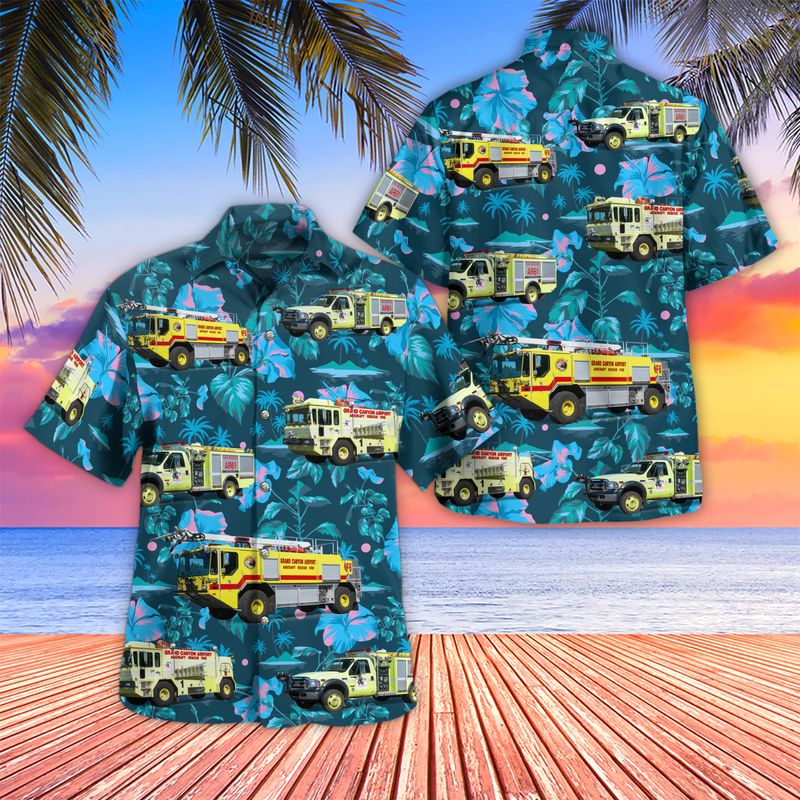 Grand Canyon Village Coconino County Arizona Grand Canyon Airport Fire Department Hawaiian Shirt Gift For Men Women