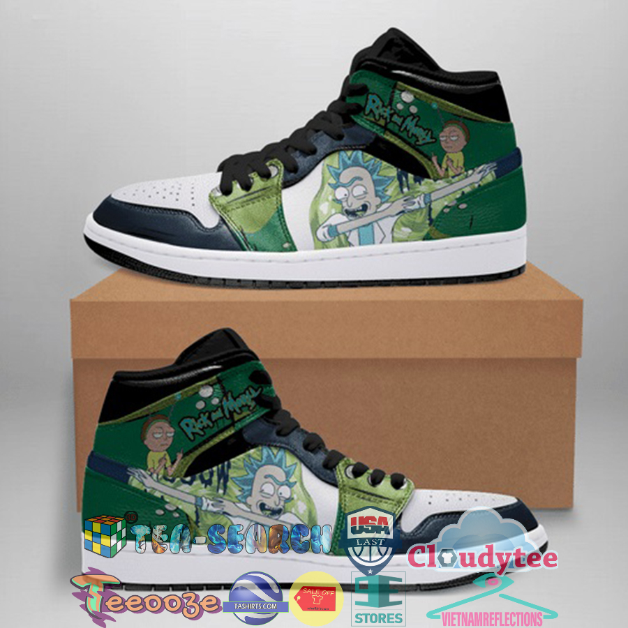 Rick And Morty Dabbing Air Jordan High Top Sneaker Shoes