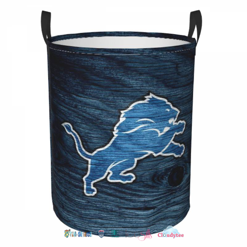 Top Hot Detroit Lions Woodstock Texture Laundry Basket