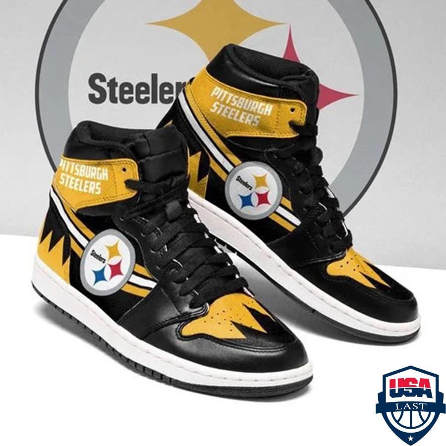Pittsburgh Steelers NFL Air Jordan High Top Sneaker Shoes