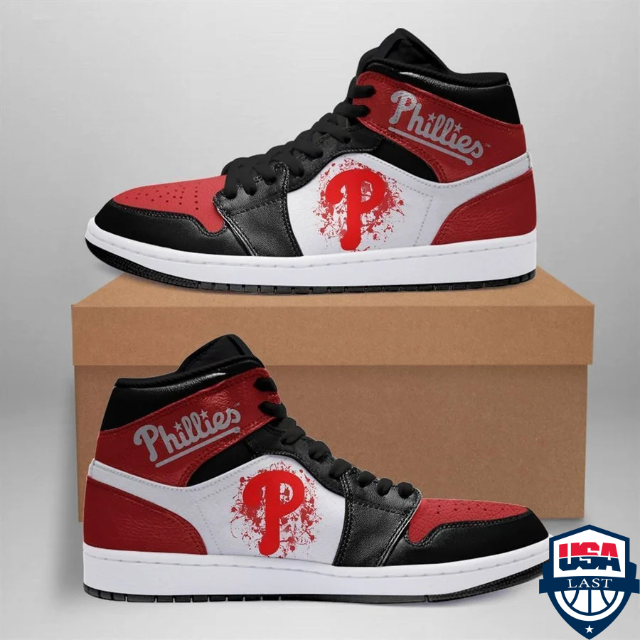 Philadelphia Phillies MLB ver 1 Air Jordan High Top Sneaker Shoes