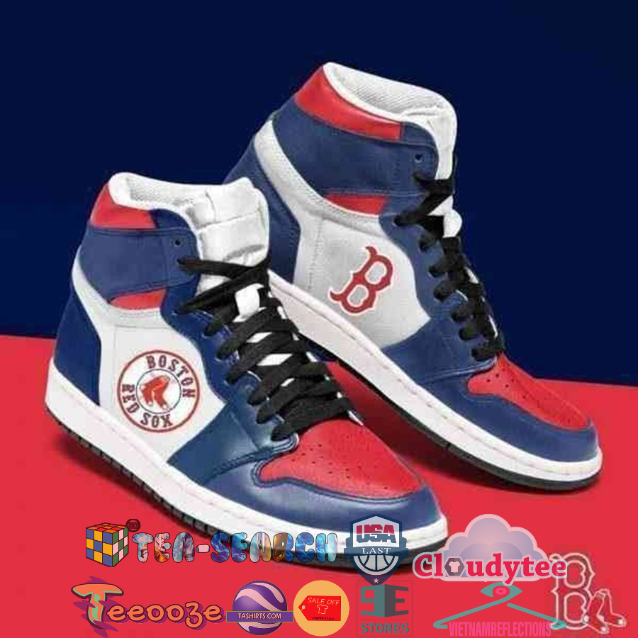 Boston Red Sox MLB ver 1 Air Jordan High Top Sneaker Shoes