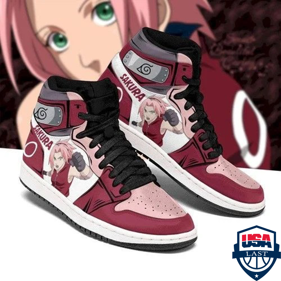 Haruno Sakura Naruto Air Jordan High Top Sneaker Shoes