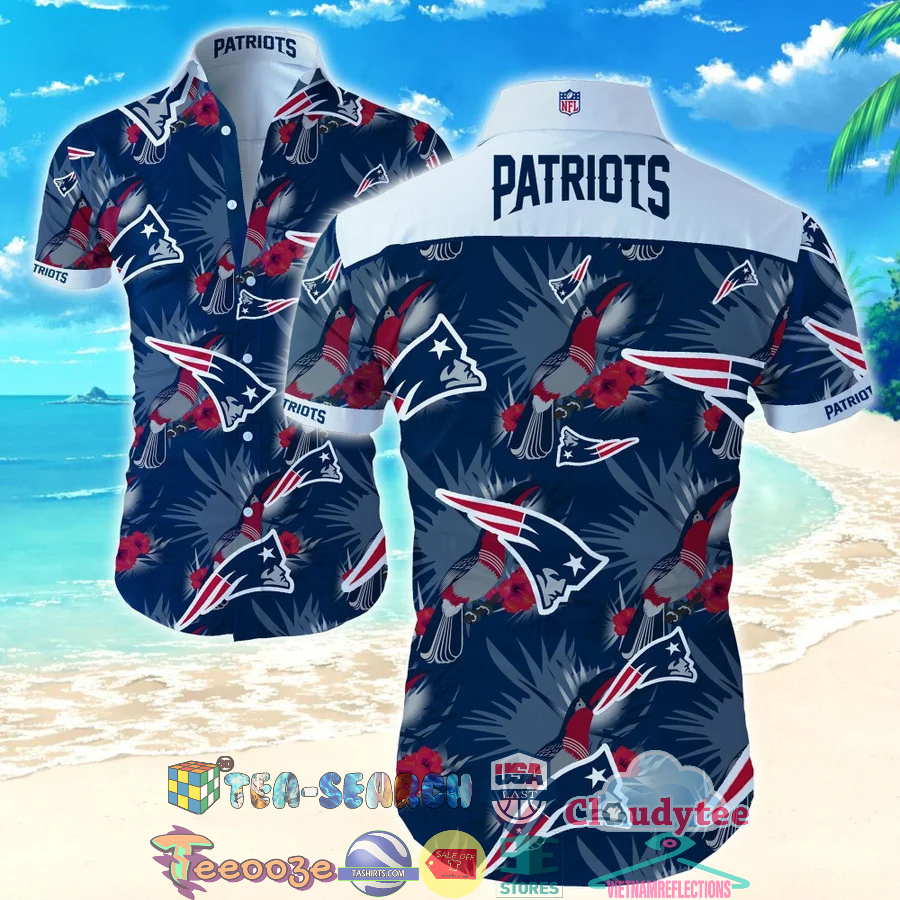 New England Patriots NFL Flower Parrot Hawaiian Shirt