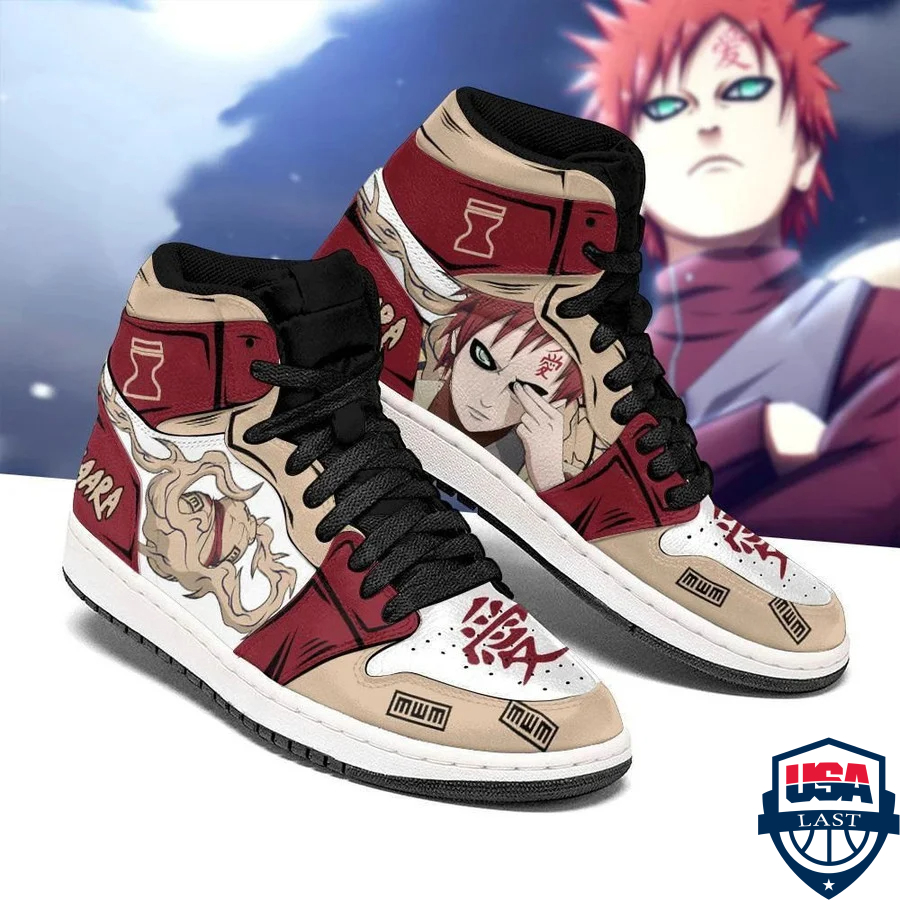 Gaara Naruto Air Jordan High Top Sneaker Shoes