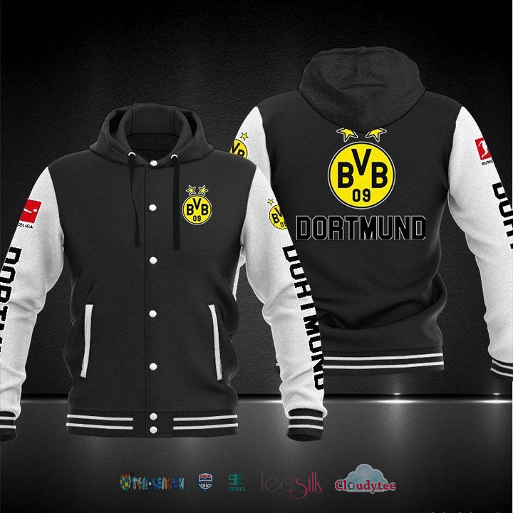 Best Borussia Dortmund Baseball Hoodie Jacket