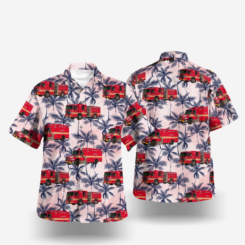 Silver Spring Montgomery County Maryland Hillandale Volunteer Fire Department Company 12 Hawaiian Shirt Gift For Men Women