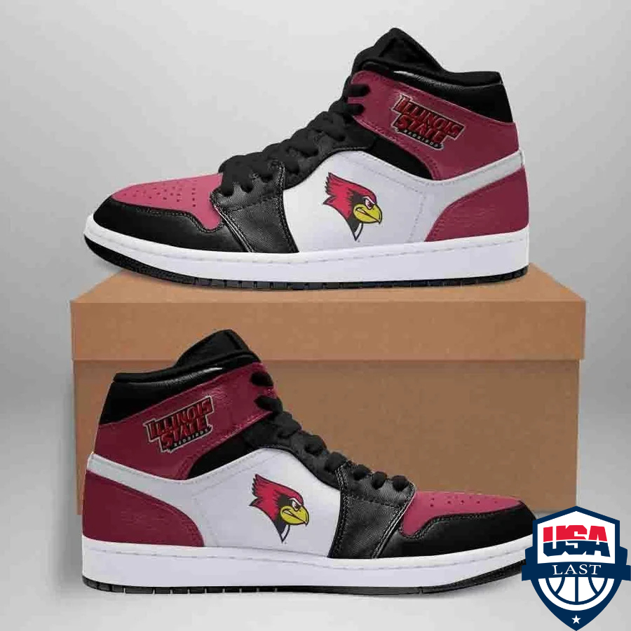 Illinois State Redbirds NCAA ver 1 Air Jordan High Top Sneaker Shoes