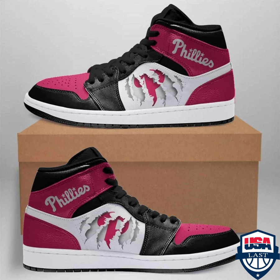 Philadelphia Phillies MLB ver 3 Air Jordan High Top Sneaker Shoes