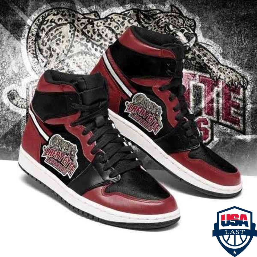 Lafayette Leopards NCAA Air Jordan High Top Sneaker Shoes