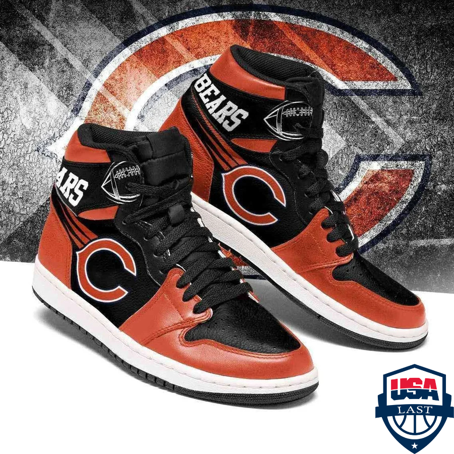 Grinch Chicago Bears NFL ver 1 Air Jordan High Top Sneaker Shoes