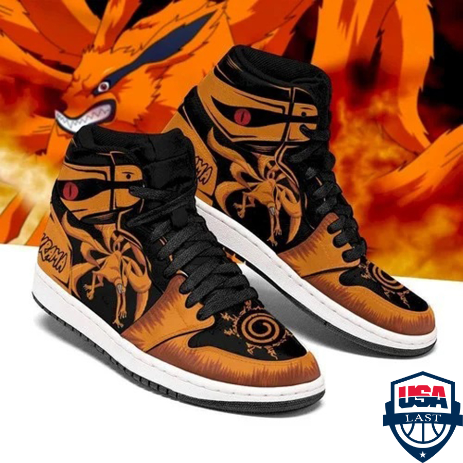 Kurama Naruto Air Jordan High Top Sneaker Shoes