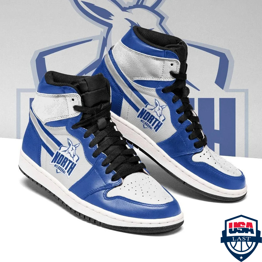 North Melbourne Air Jordan High Top Sneaker Shoes