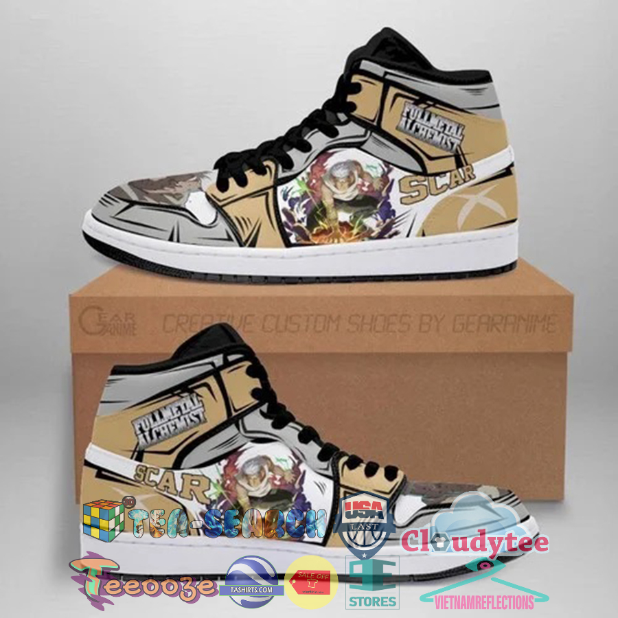 Scar Fullmetal Alchemist Air Jordan High Top Sneaker Shoes