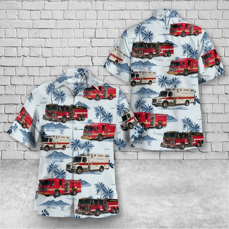 Laytonsville Montgomery County Maryland Laytonsville District Volunteer Fire Department Hawaiian Shirt Gift For Men Women