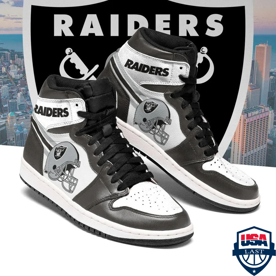 Las Vegas Raiders NFL ver 2 Air Jordan High Top Sneaker Shoes