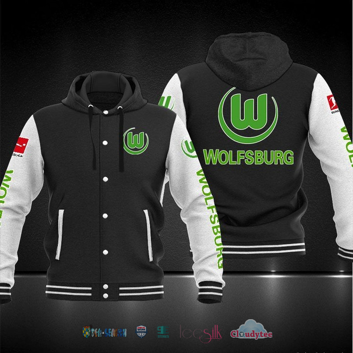 Cool VfL Wolfsburg Baseball Hoodie Jacket