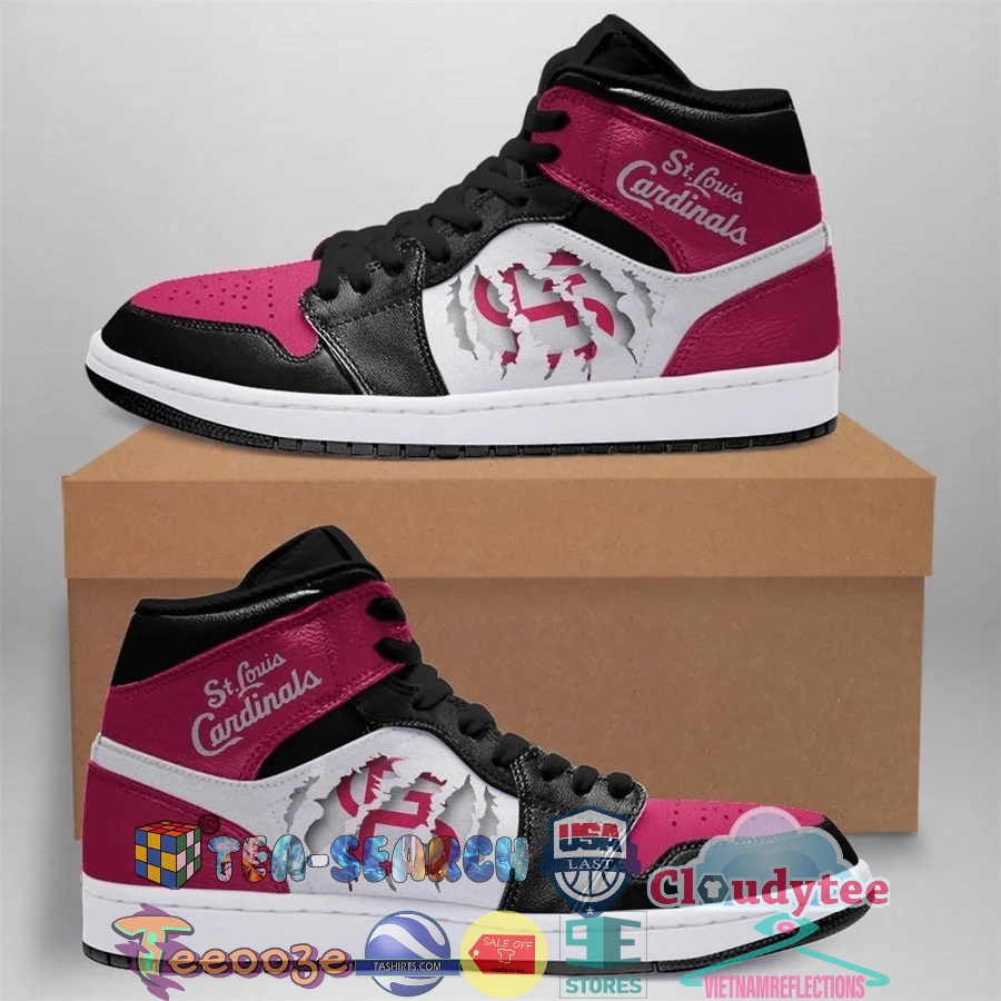 St. Louis Cardinals MLB ver 2 Air Jordan High Top Sneaker Shoes