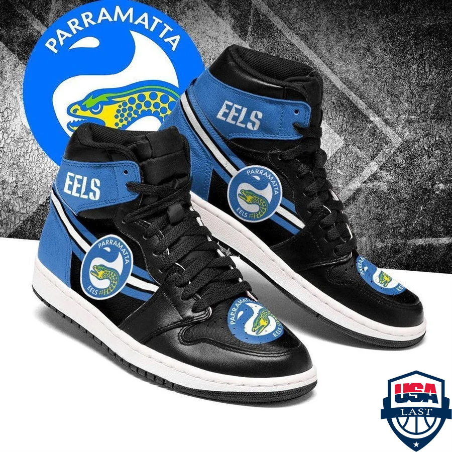 Parramatta Eels NRL ver 2 Air Jordan High Top Sneaker Shoes