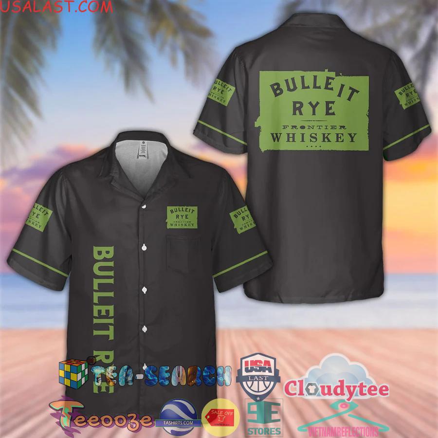 Bulleit Rye Whiskey Aloha Summer Beach Hawaiian Shirt