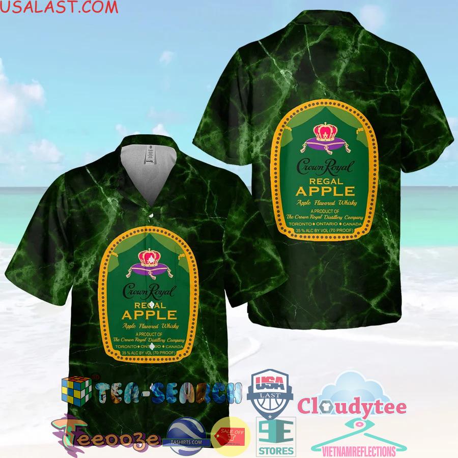 Crown Royal Regal Apple Aloha Summer Beach Hawaiian Shirt