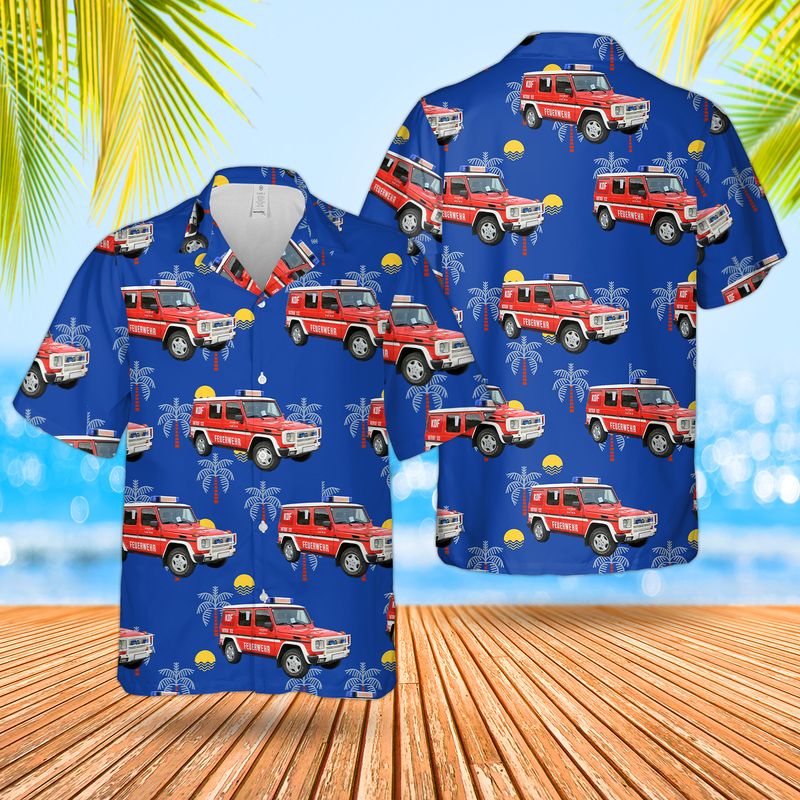 Berufsfeuerwehr Wien KDF Mercedes Benz G-klasse Hawaiian Shirt Gift For Men Women