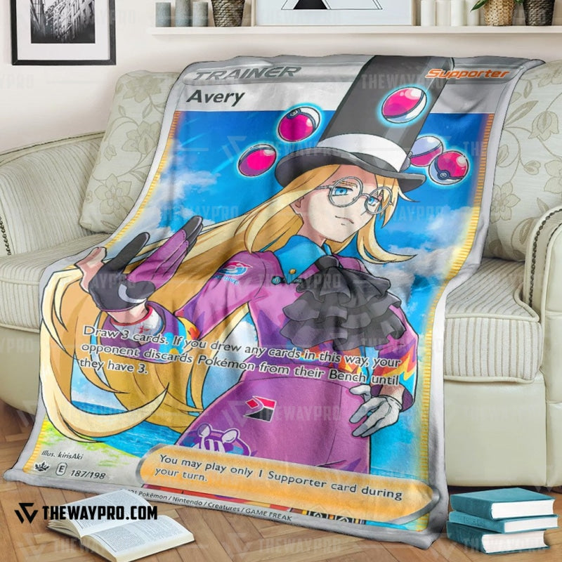 Anime Pokemon Avery Trainer Soft Blanket