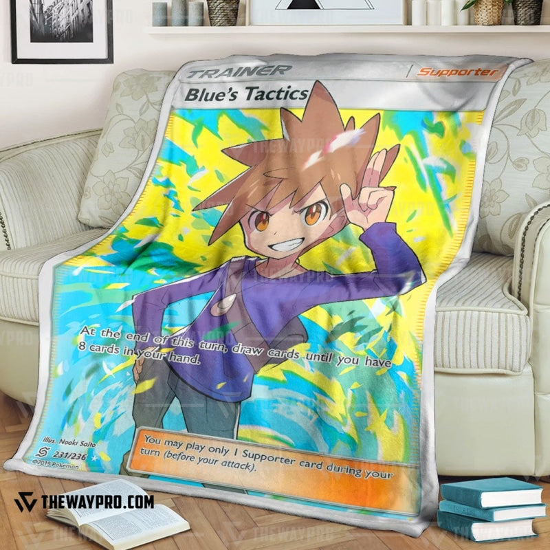 Anime Pokemon Blue’s Tactics Trainer Soft Blanket