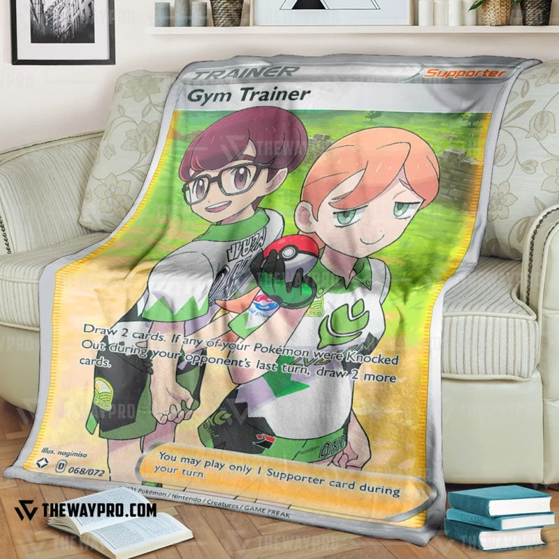 Anime Pokemon Gym Trainer Soft Blanket