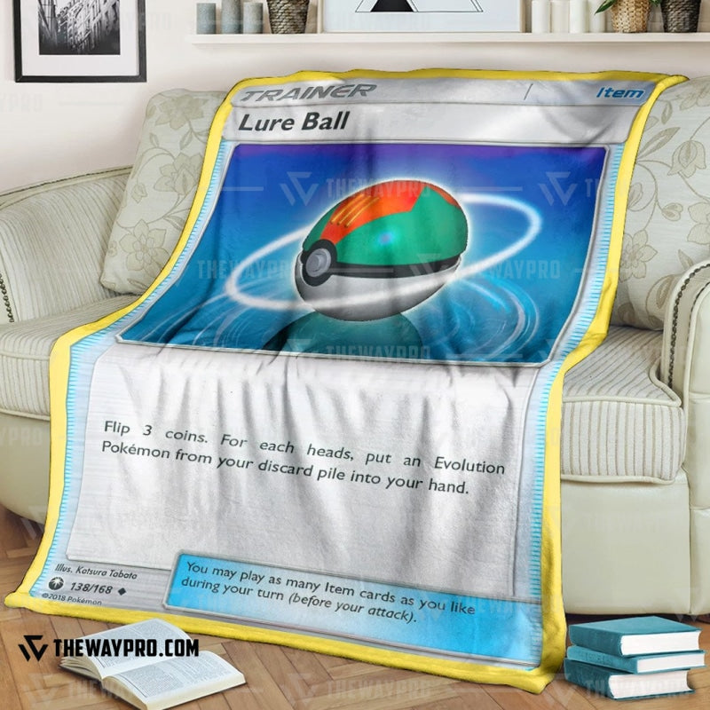 Anime Pokemon Lure Ball Trainer Soft Blanket