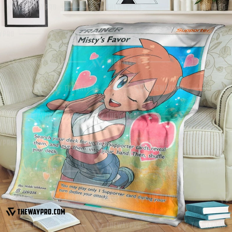 Anime Pokemon Misty’s Favor Trainer Soft Blanket