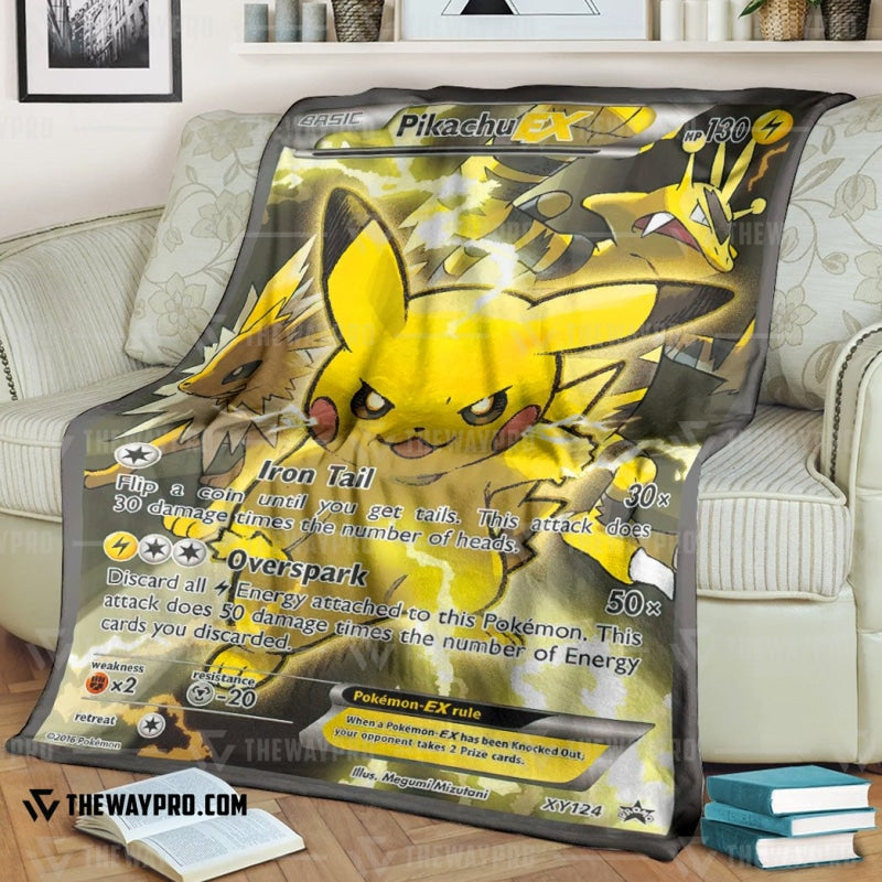 Anime Pokemon Pikachu-EX XY Promos Soft Blanket