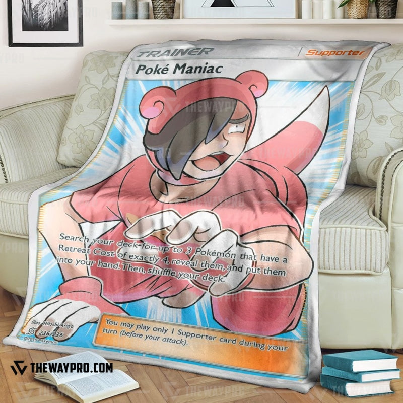 Anime Pokemon Poke Maniac Trainer Soft Blanket