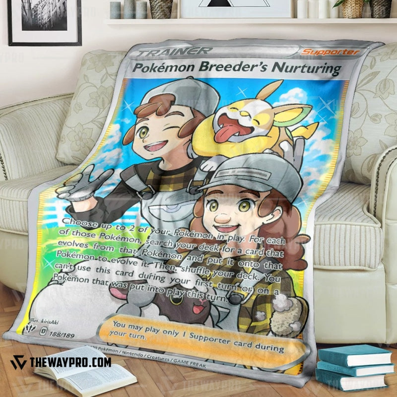 Anime Pokemon Pokemon Breeder’s Nurturing Trainer Soft Blanket