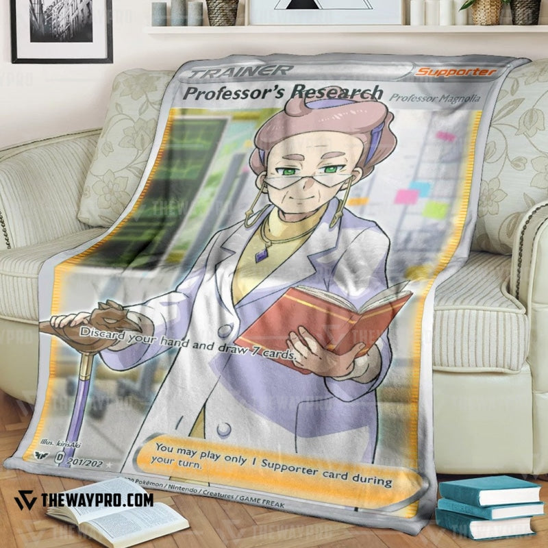Anime Pokemon Professor’s Research Trainer Soft Blanket
