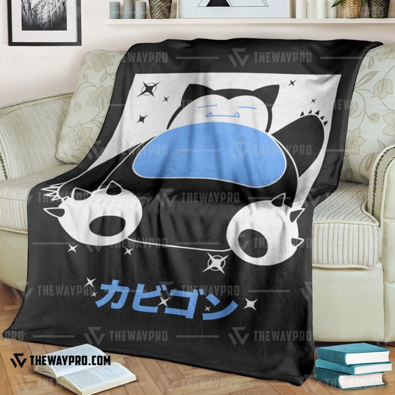 Anime Pokemon Snorlax Blanket