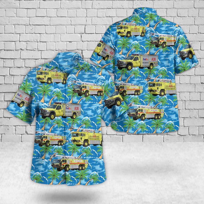 Memphis Shelby County Tennessee Memphis International Airport FedEx Fire Services Airport Hawaiian Shirt Gift For Men Women