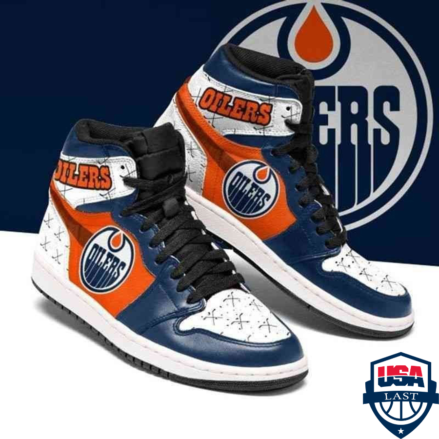 Edmonton Oilers NHL ver 3 Air Jordan High Top Sneaker Shoes