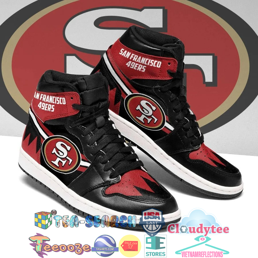 San Francisco 49ers NFL Air Jordan High Top Sneaker Shoes