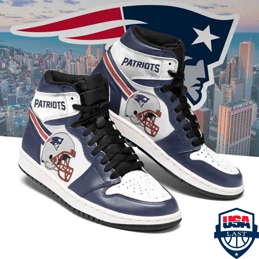 New England Patriots NFL ver 9 Air Jordan High Top Sneaker Shoes