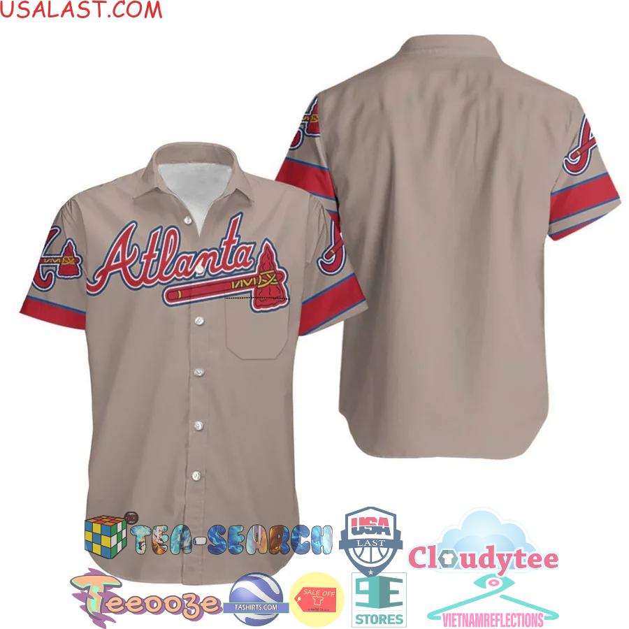Atlanta Braves MLB Grey Hawaiian Shirt