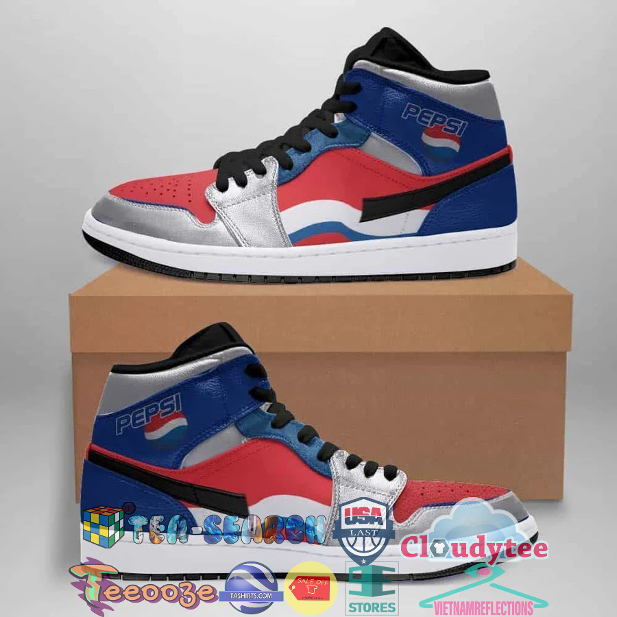 Pepsi Air Jordan High Top Sneaker Shoes