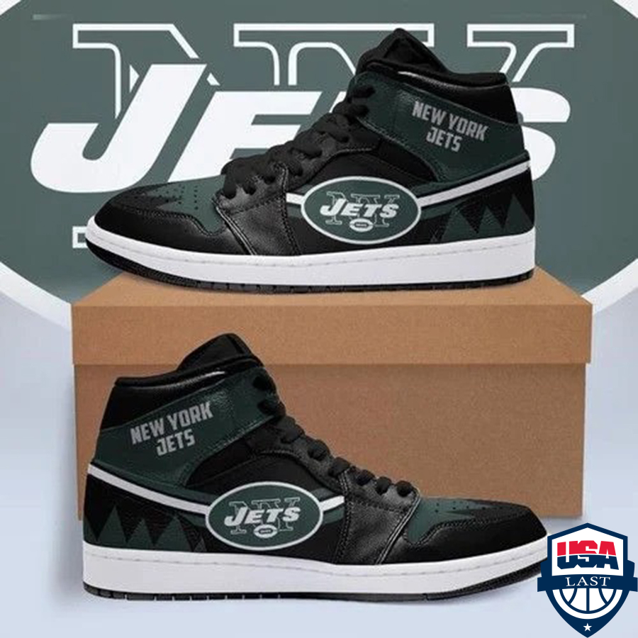 New York Jets NFL Air Jordan High Top Sneaker Shoes